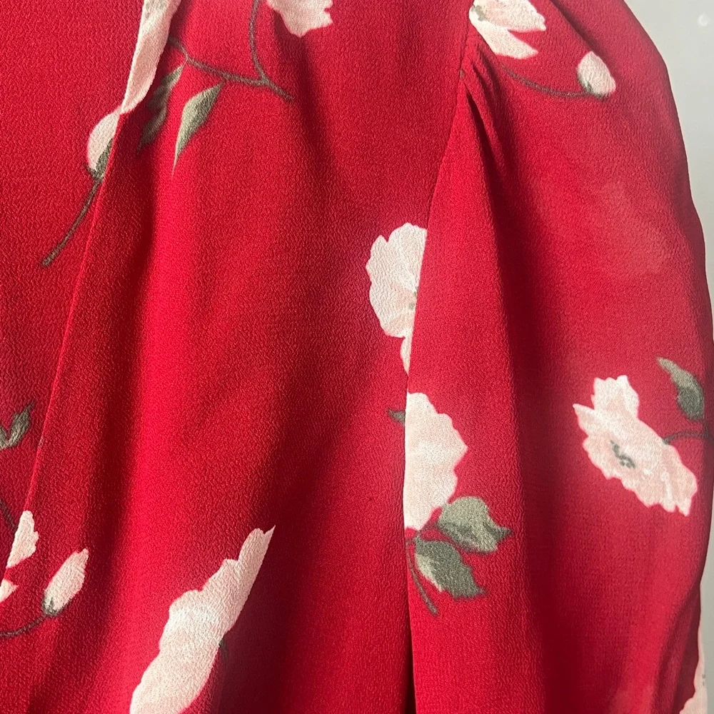 Reformation Red Floral Dress - Picture 5 of 7